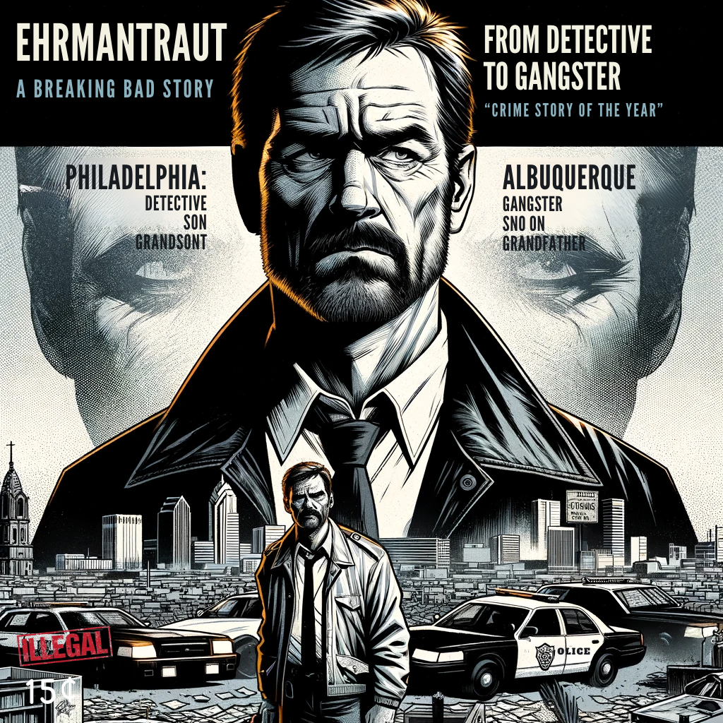 Graphic Novel Cover noir style of Ehrmantraut